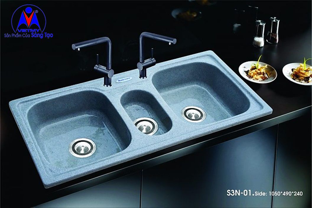 Chậu chén đá nhân tạo Việt Mỹ S3N-01